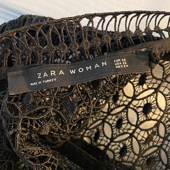 Zara Black Embroidered Top - Picture 3 of 3